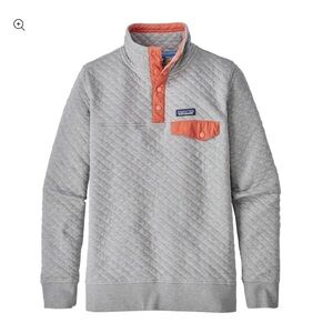 RARE DISCONTINUED Patagonia Organic Cotton Quilt Snap-T Pullover Quartz & Coral